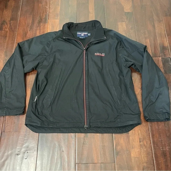 Polo Ralph Lauren Other - Polo Sport Ralph Lauren Black Windbreaker Jacket Sz XL Vintage 90s 2000s